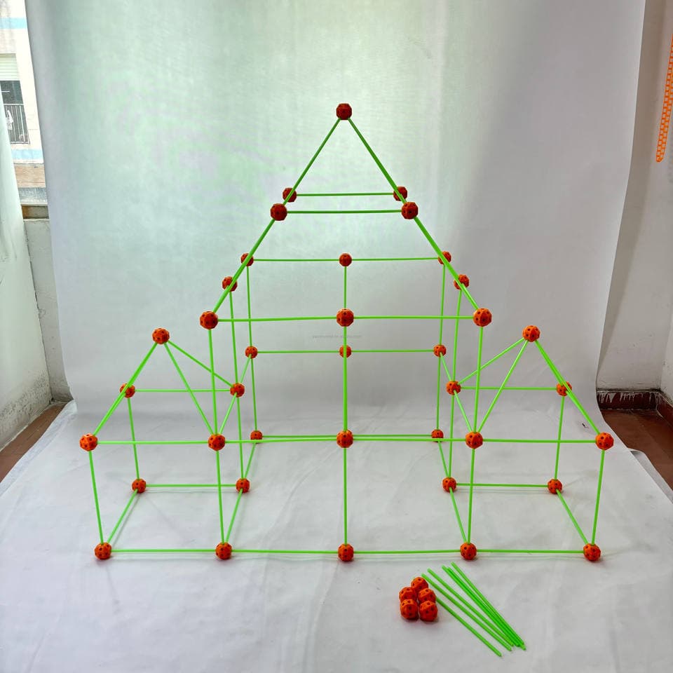 Educational Toy Building Blocks, DIY Mosaic Tent Building Blocks, 140pcs Parent-child Toys