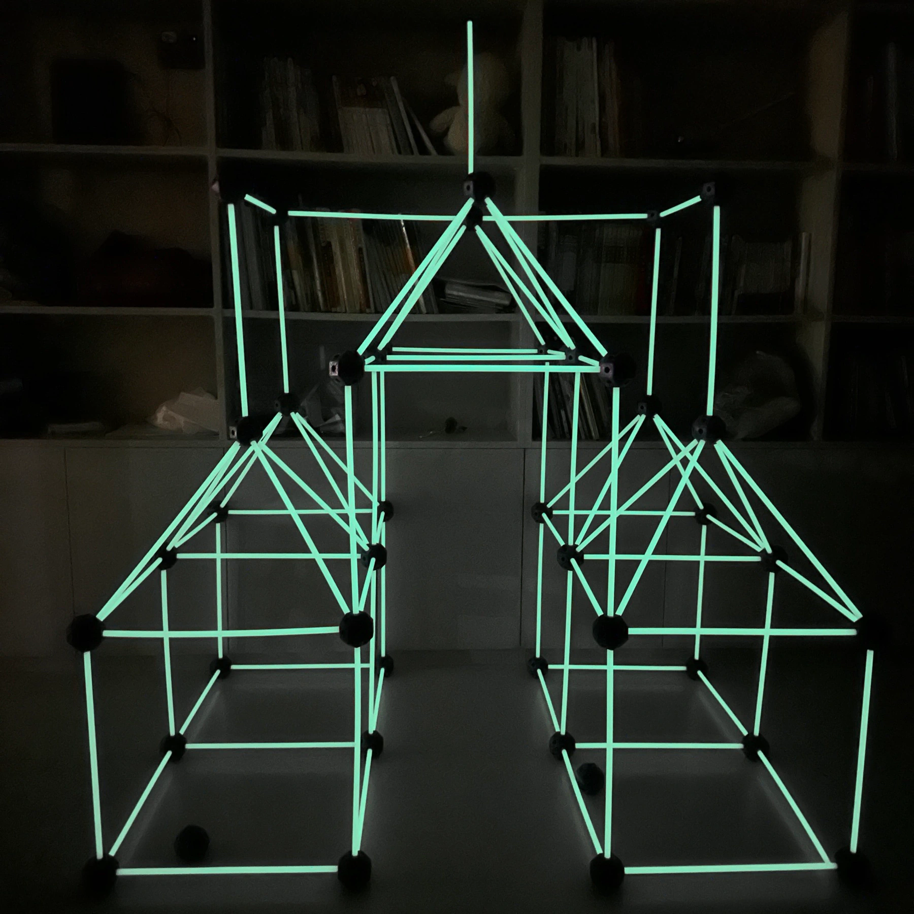 120-Piece Glow-in-the-Dark Fortress Building Kit lifestyle visual