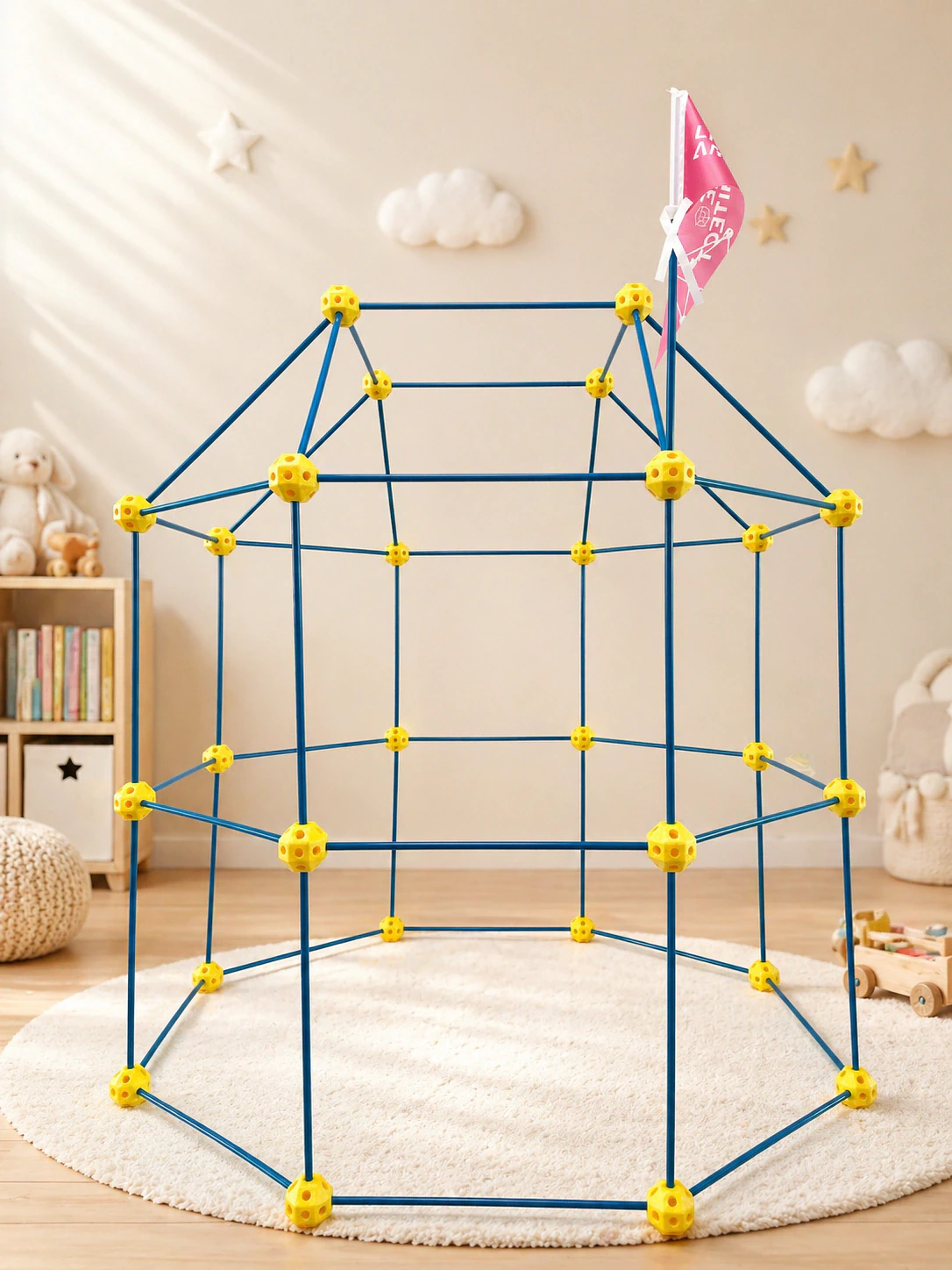 158-Piece Secret Base Fort Building Kit with Storage Bag lifestyle visual