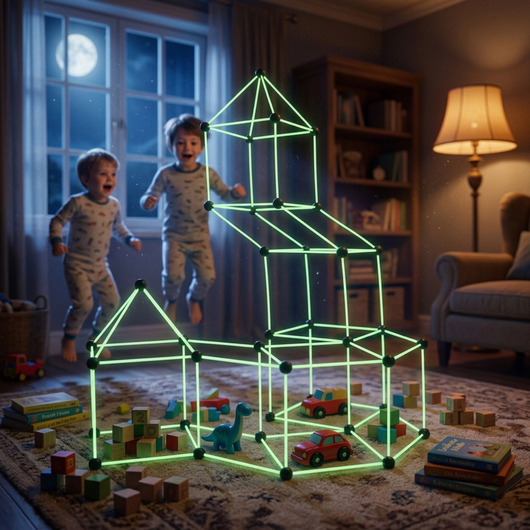 130-Piece STEM Construction Toy for Kids and Parent-Child Play lifestyle visual